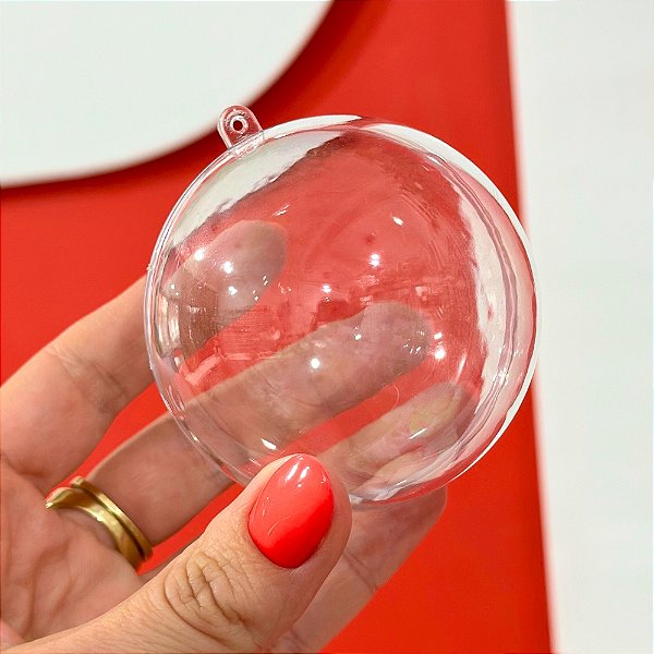 Bola de Natal Acrílico - Pacote com 10 unidades