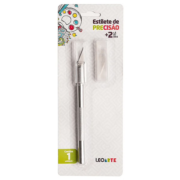 Estilete de Precisão Tipo Bisturi com 2 Lâminas Extras – Leoarte