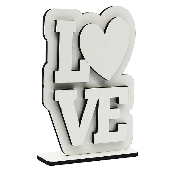 Porta Retrato Love 3D Vertical – MDF 3mm para Sublimação - Ref 618