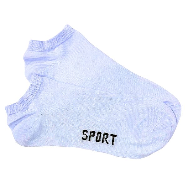 Meia Soquete Sport Branca para Sublimação