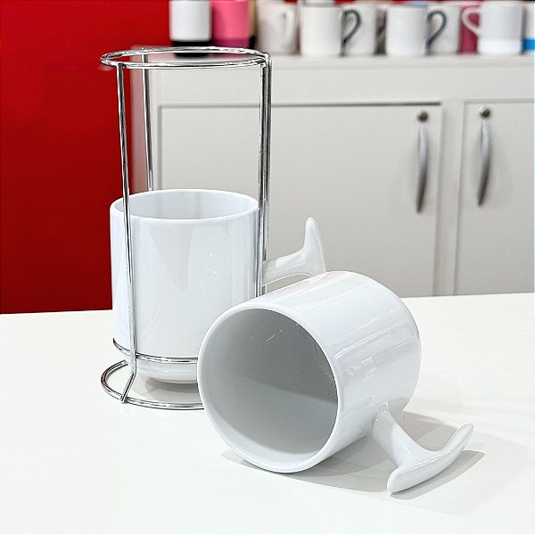Kit Torre Majestic 2 Xícaras 325ml com Suporte Prata | LiveSub