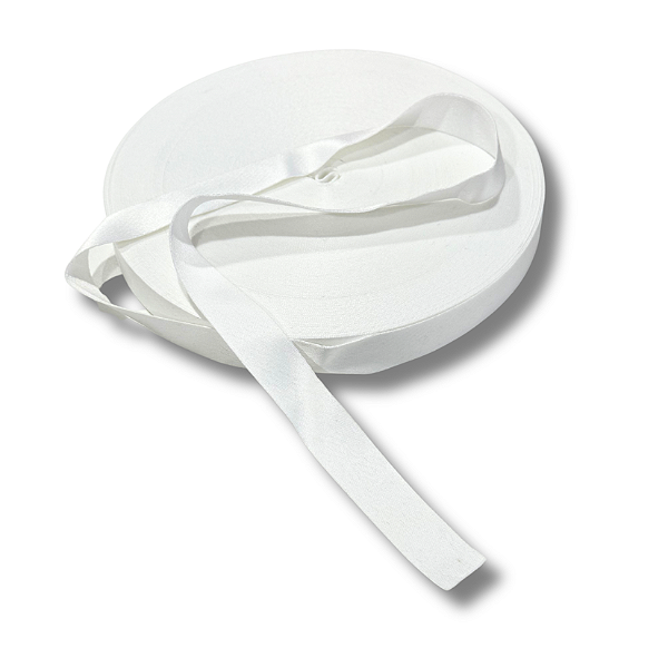 Fita Cordão Acetinado Branco para Sublimação - 50 metros