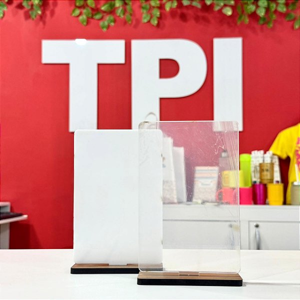 Placa de Acrílico Novo Modelo com Base 6mm para Sublimação