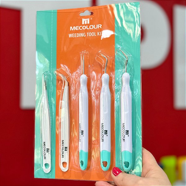 Kit de 5 Pinças Mecolour – Precisão, Versatilidade e Qualidade