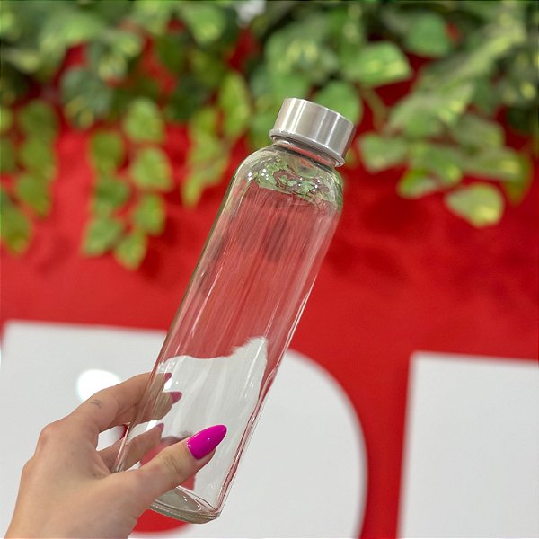 Squeeze de Garrafa de Vidro Cristal para Sublimação - 500ml