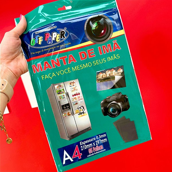 Manta de Ímã A4 0,3 mm Off Paper (Não Adesiva) - Pct com 5 folhas