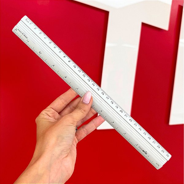 Régua de Alumínio 30cm - Leonora