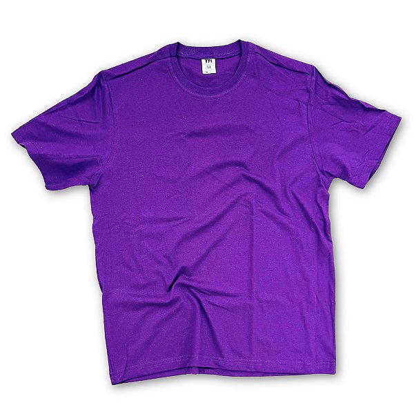 Camiseta Algodão Roxo Adulto