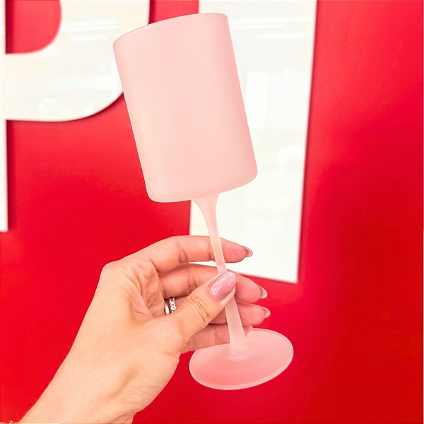 Taça de Vinho para Sublimação Jateada 300ml - Metalnox - Ref. 57086