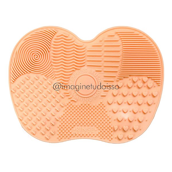 Tapete de Silicone para Lavar Pincéis (cor creme)