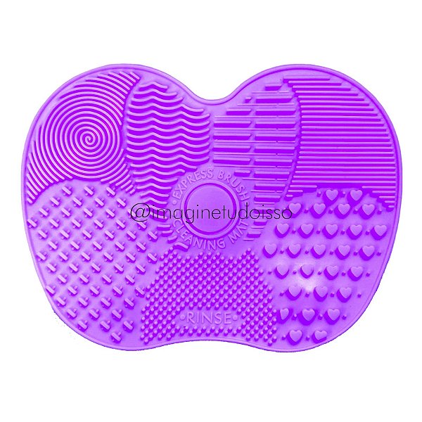 Tapete de Silicone para Lavar Pincéis (cor roxo)
