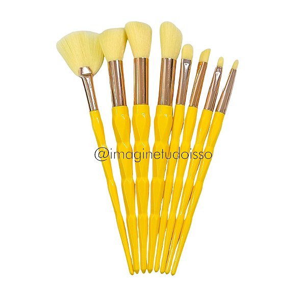 Kit com 8 Pincéis (cor amarelo)