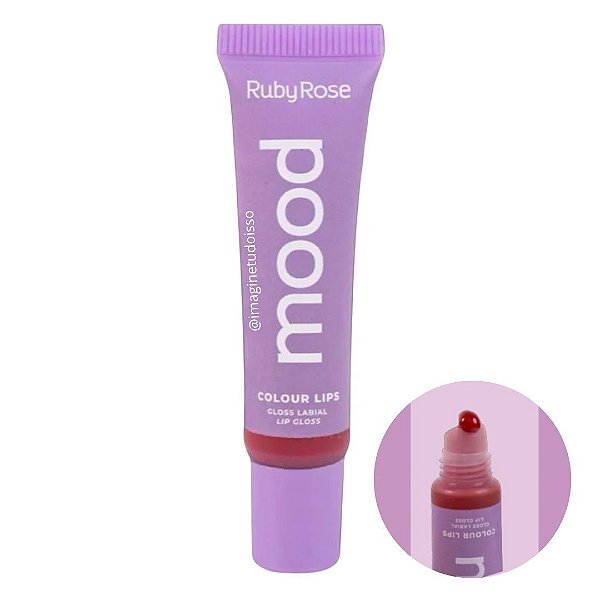 Lip Gloss Colour Lips Mood (COR Lively) - Ruby Rose