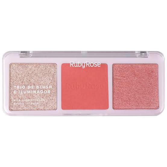 Trio de Blush e Iluminador (COR HL110 B10 BH30) - Ruby Rose