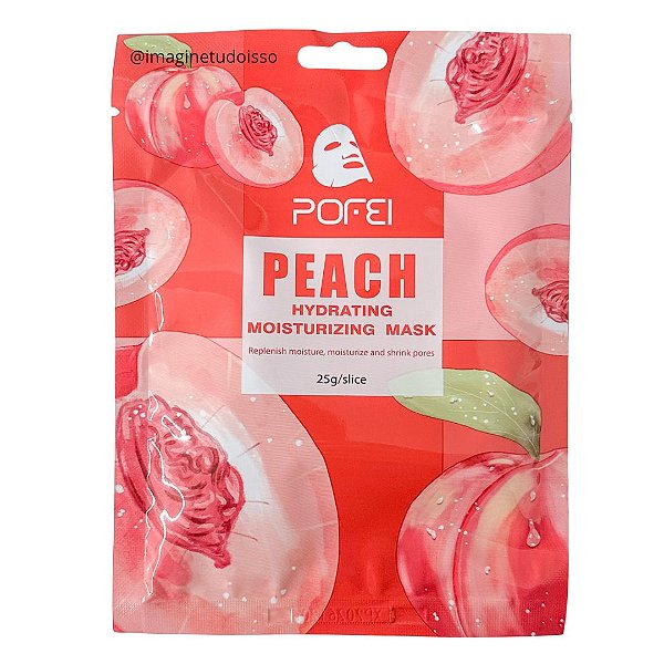 Máscara Facial de Tecido Hydrating Moisturizing Mask Peach - Pofei