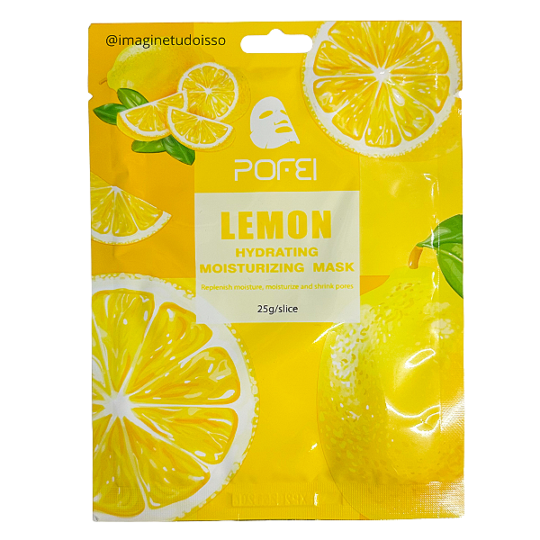 Máscara Facial de Tecido Hydrating Moisturizing Mask Lemon - Pofei