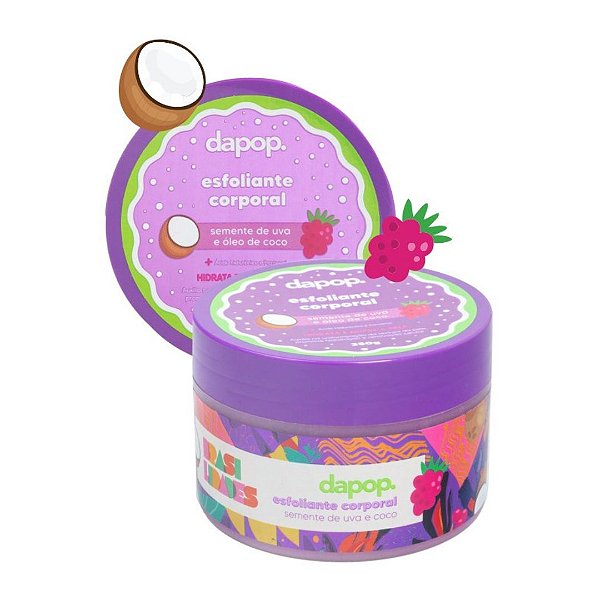 Esfoliante Corporal Semente de Uva e Óleo de Coco - Dapop