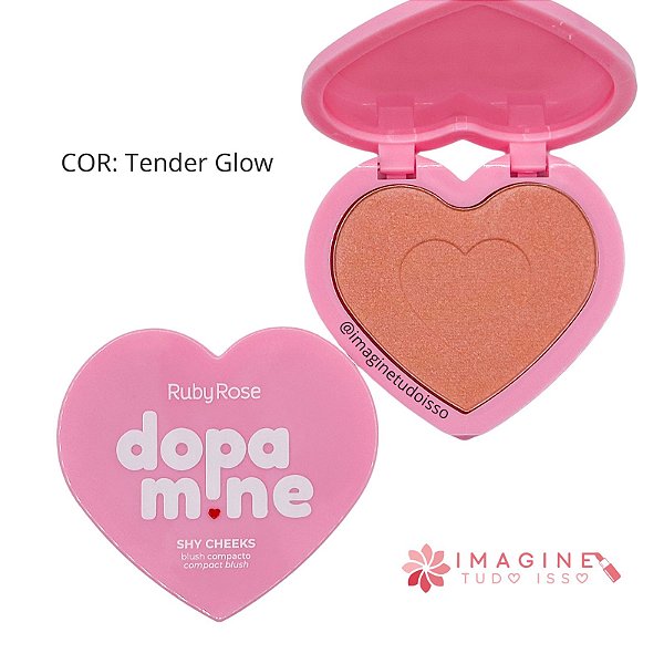 Blush Compacto Shy Cheeks Dopamine (COR: Tender Glow) - Ruby Rose