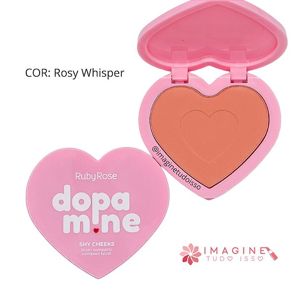 Blush Compacto Shy Cheeks Dopamine (COR: Rosy Whisper) - Ruby Rose