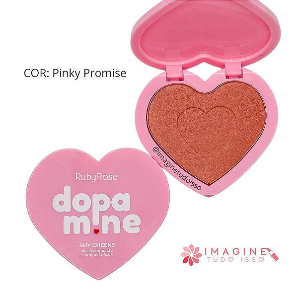 Blush Compacto Shy Cheeks Dopamine (COR: Pinky Promise) - Ruby Rose