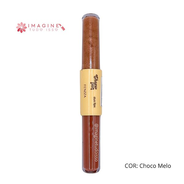 Duo Lips Batom + Gloss Choco Fun (COR Choco Melo) - Fenzza