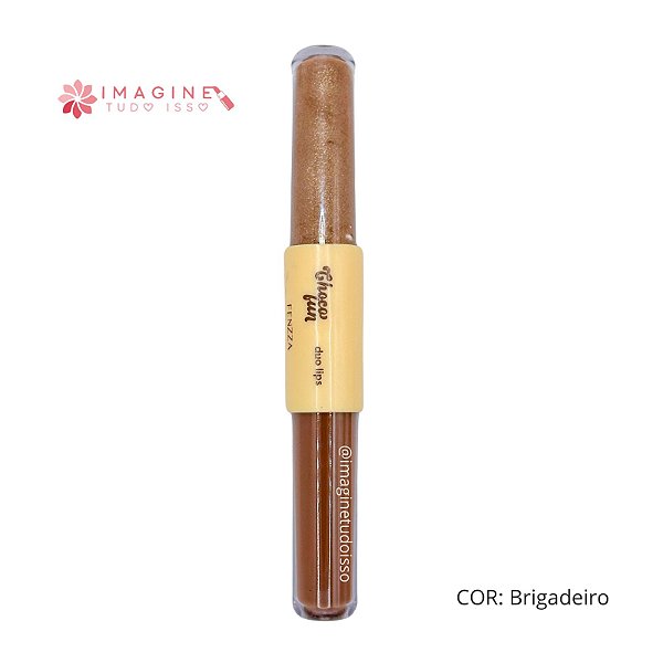 Duo Lips Batom + Gloss Choco Fun (COR Brigadeiro) - Fenzza