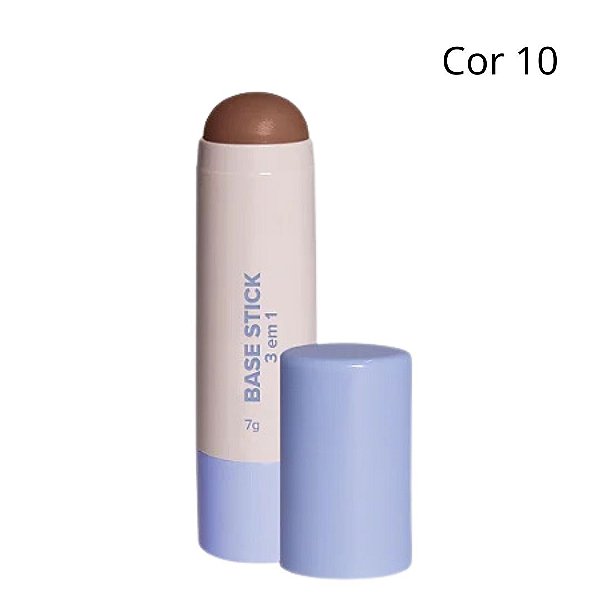 Base Stick 3 em 1 Corretivo, Contorno e Base (COR 10) - Miss Lary