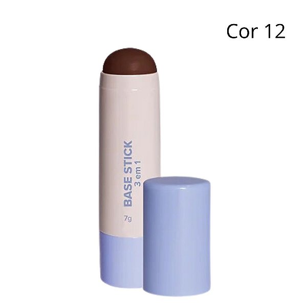 Base Stick 3 em 1 Corretivo, Contorno e Base (COR 12) - Miss Lary