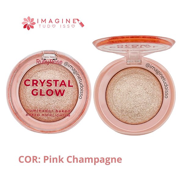 Iluminador Baked Crystal Glow (COR Pink Champagne) - Ruby Rose