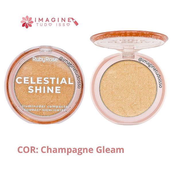 Iluminador Compacto Celestial Shine (COR Champagne Gleam) - Ruby Rose