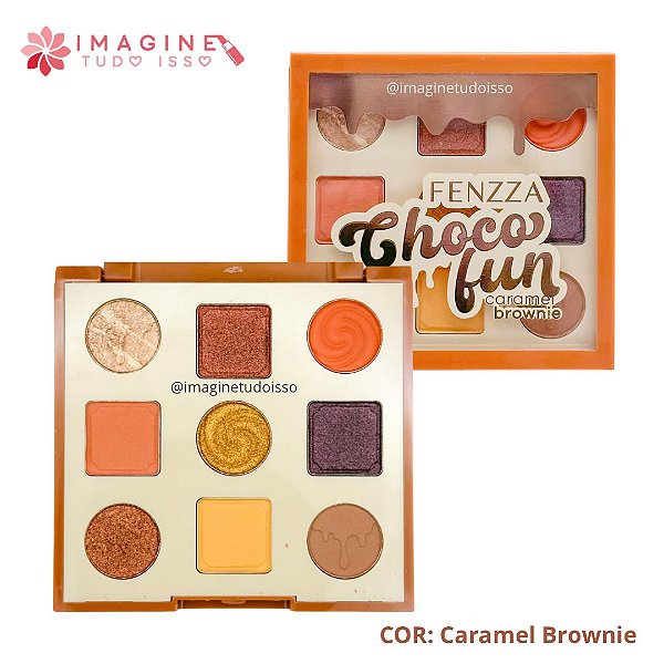 Paleta de Sombras Choco Fun (COR Caramel Brownie) - Fenzza