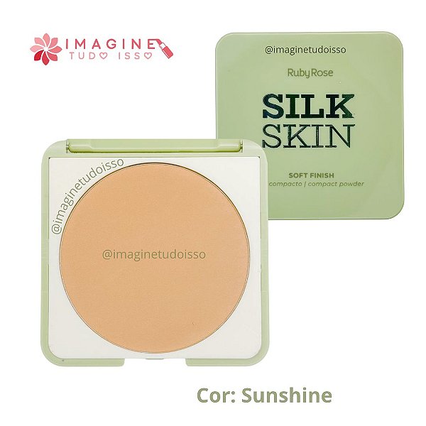 Pó Compacto Soft Finish Silk Skin (COR Sunshine) - Ruby Rose