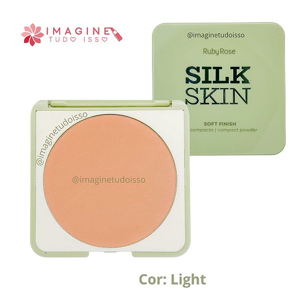 Pó Compacto Soft Finish Silk Skin (COR Light) - Ruby Rose