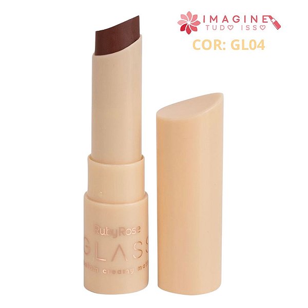 Batom Creamy Matte Glass (COR GL04) - Ruby Rose