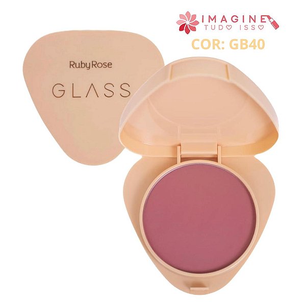 Blush Compacto Glass (COR GB40) - Ruby Rose