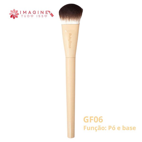 Pincel Pó e Base Glass (GF6) - Ruby Rose