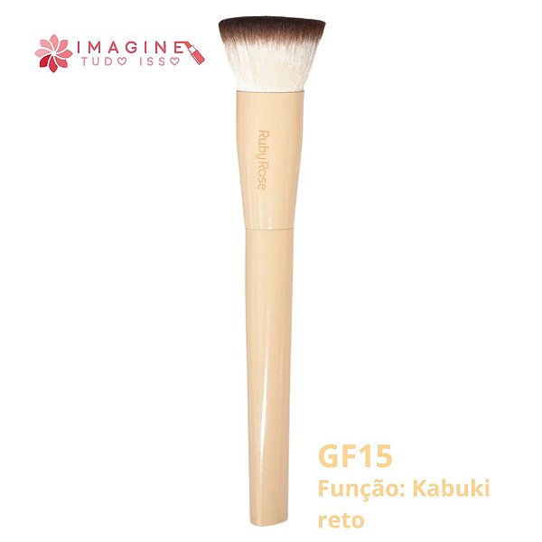 Pincel Kabuki Reto Glass (GF15) - Ruby Rose