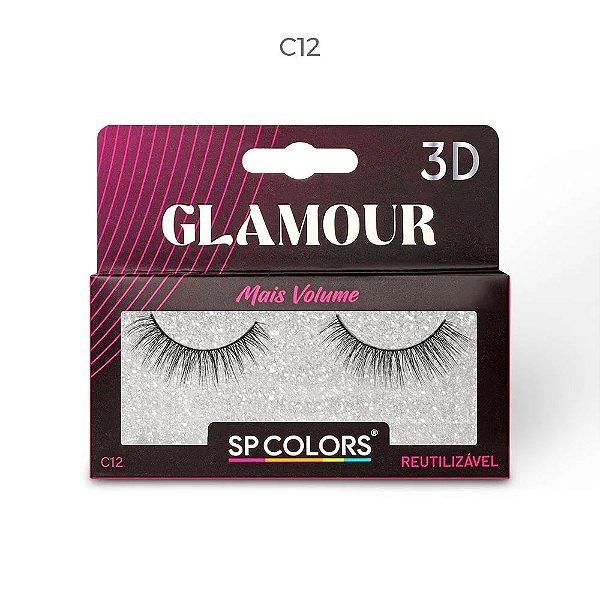 Cílios Postiços 3D Glamour (MODELO C12) - SP Colors