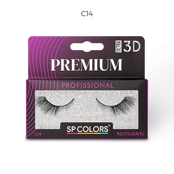 Cílios Postiços Ultra 3D Premium (MODELO C14) - SP Colors