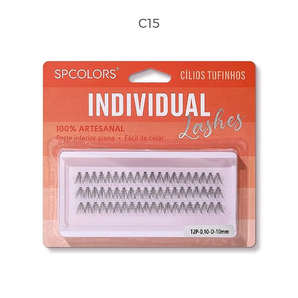 Cílios Tufinhos Individual Lashes (MODELO C15) - SP Colors