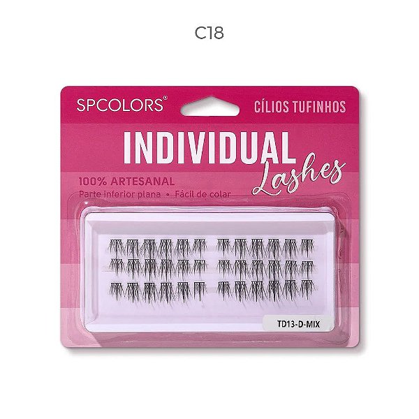 Cílios Tufinhos Individual Lashes (MODELO C18) - SP Colors