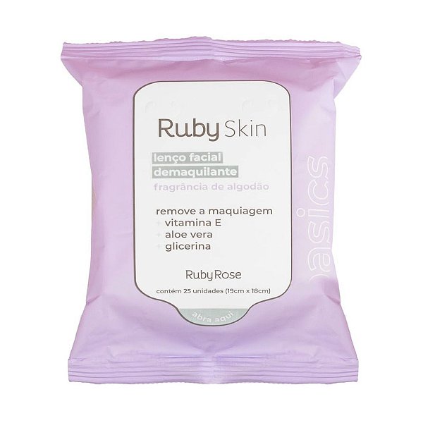 Lenço Facial Demaquilante Basics - Ruby Rose