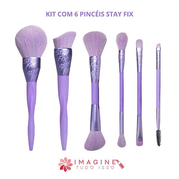 Kit 6 Pincéis Stay Fix - Ruby Rose
