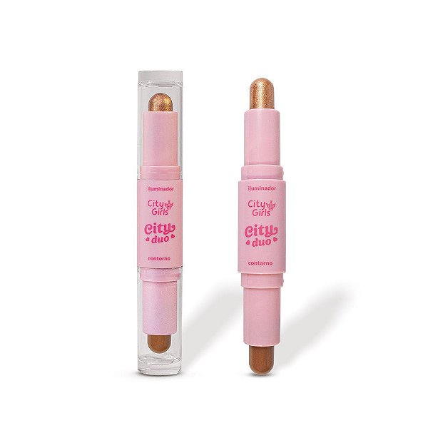 Iluminador e Contorno Stick City Duo (COR 2) - City Girls