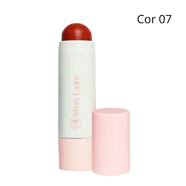 Blush Stick 3 em 1 Sombra, Batom e Blush (COR 07) - Miss Lary