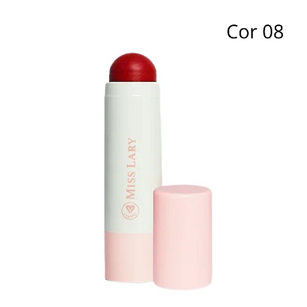 Blush Stick 3 em 1 Sombra, Batom e Blush (COR 08) - Miss Lary