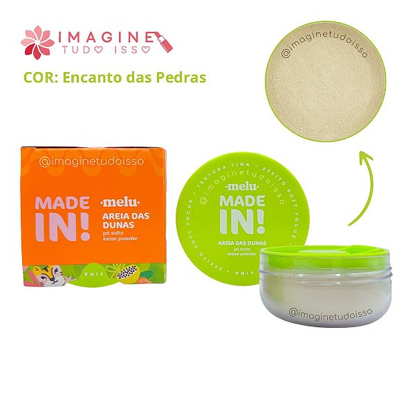 Pó Solto Areia das Dunas Made In! (COR Encanto das Pedras) - Melu by Ruby Rose