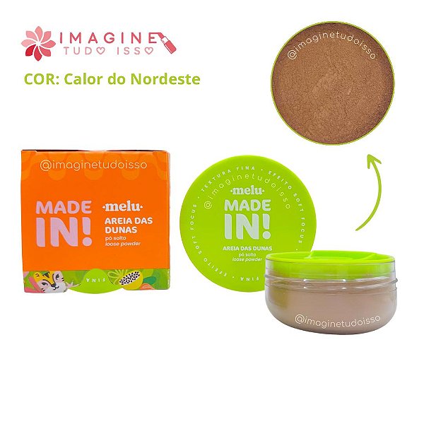 Pó Solto Areia das Dunas Made In! (COR Calor do Nordeste) - Melu by Ruby Rose