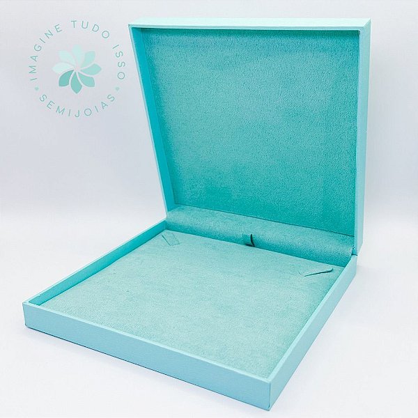 Caixa de Armazenamento/Presente para Colar (cor: Tiffany)