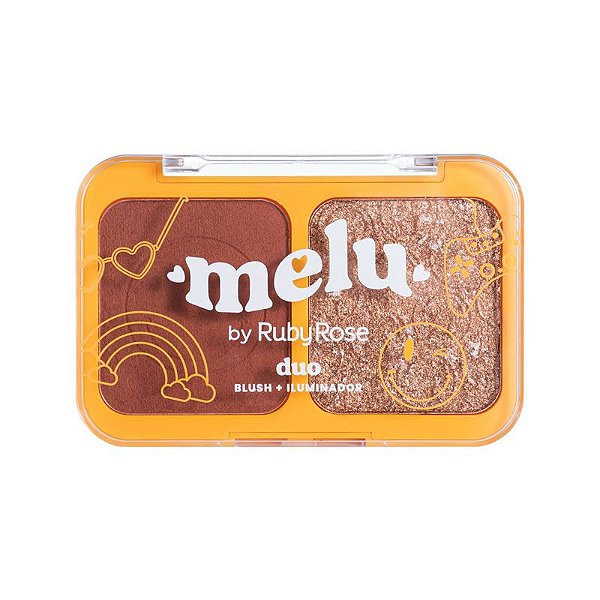 Duo Blush e Iluminador (COR New Rules/Dreams) - Melu by Ruby Rose